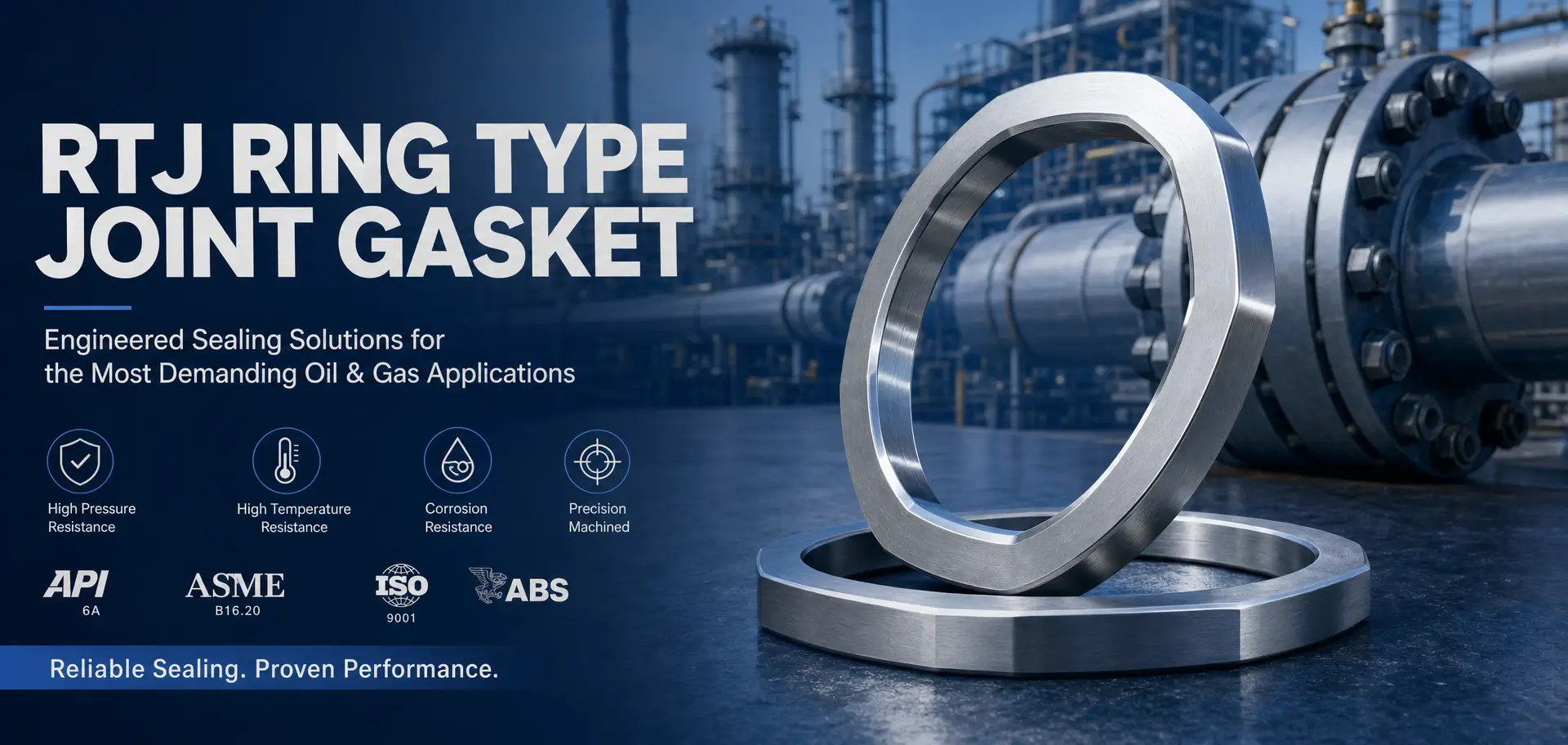 API 6A and ASME B16.20 ring joint gaskets manufacturer